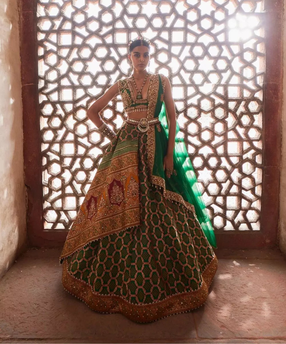 ADITI GUPTA -  Bandhani Banarasi Lehenga set